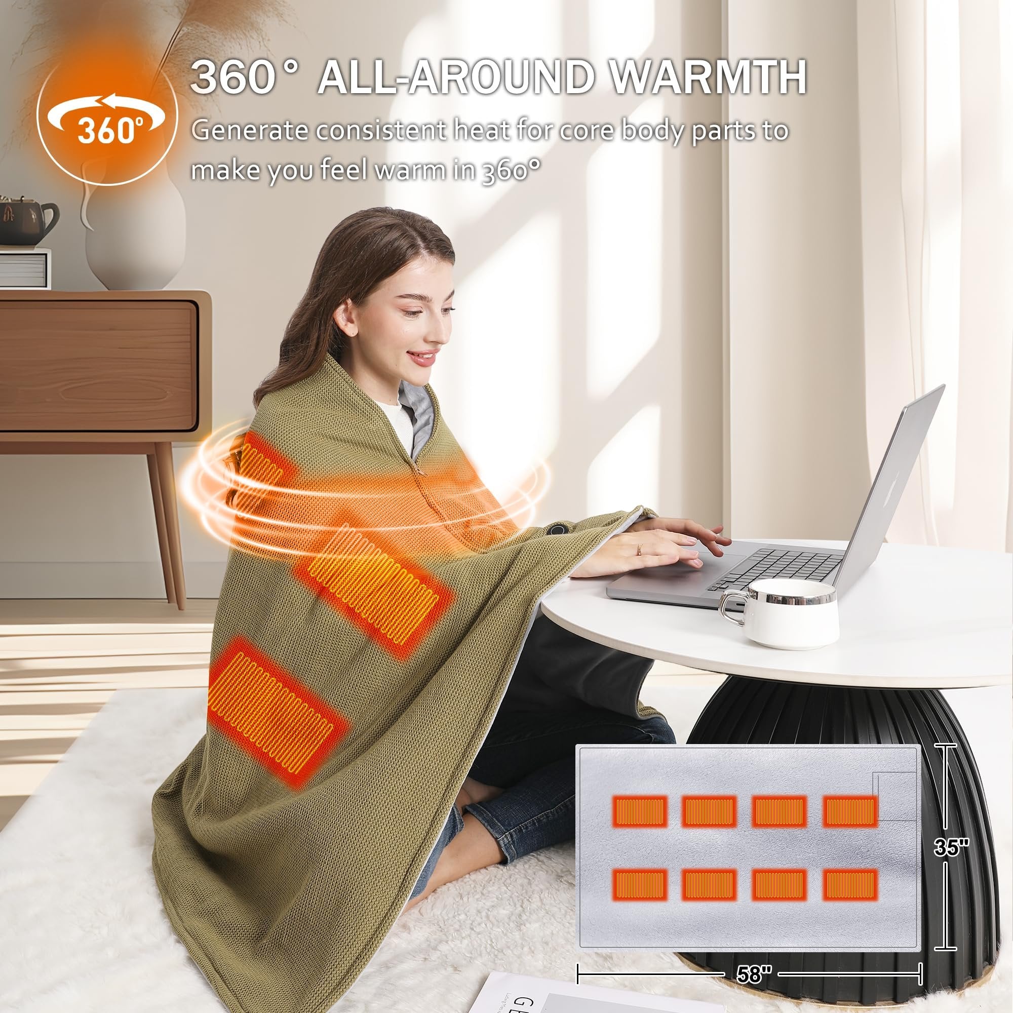 🎅Best Winter Gifts 🔥Portable Heated Shawl